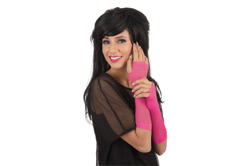 Rubies | Rb-ba3316 | Gloves Fingerless Fishnet Pink Rubies | Rb-ba3316 | Gloves Fingerless Fishnet Pink