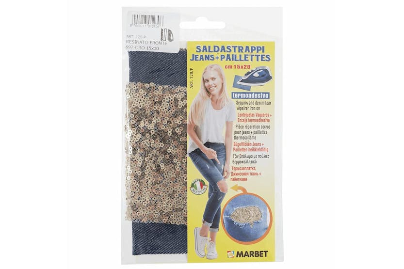 Marbet Gro-mb120p.697 - Denim Patches With Sequins Iron-on 2 Marbet Gro-mb120p.697 - Denim Patches With Sequins Iron-on 2