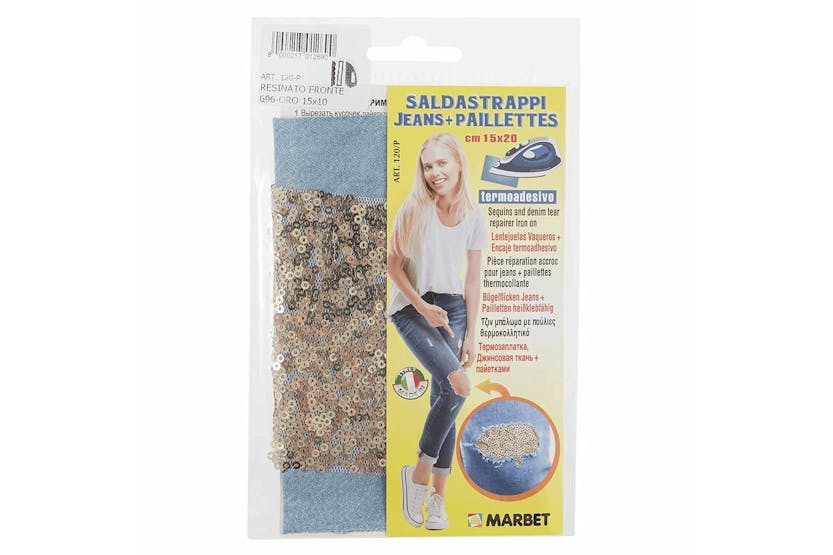 Marbet Gro-mb120p.696 - Denim Patches With Sequins Iron-on 2 Marbet Gro-mb120p.696 - Denim Patches With Sequins Iron-on 2