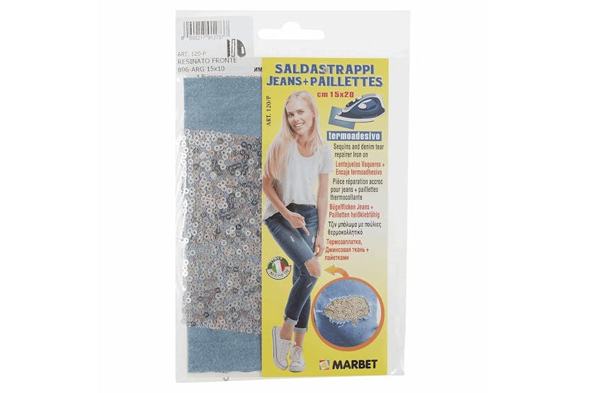 Marbet Gro-mb120p.896 - Denim Patches With Sequins Iron-on 2 Marbet Gro-mb120p.896 - Denim Patches With Sequins Iron-on 2