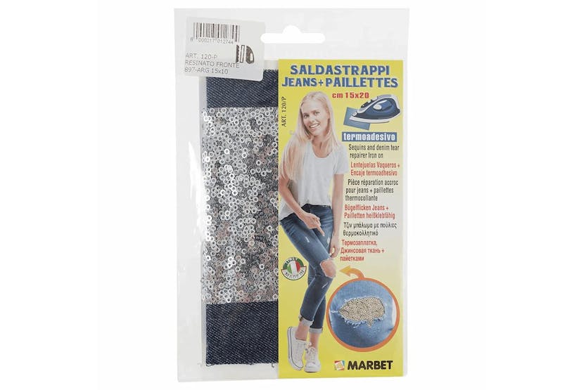 Marbet Gro-mb120p.897 - Denim Patches With Sequins Iron-on 2 Marbet Gro-mb120p.897 - Denim Patches With Sequins Iron-on 2