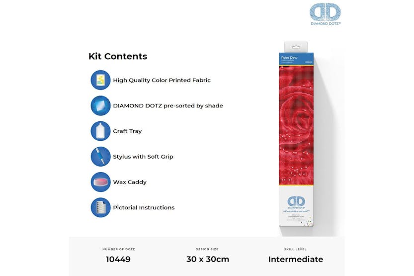 Diamond Dotz Gro-dd5.039 - Rose Dew - Diamond Painting Kit R Diamond Dotz Gro-dd5.039 - Rose Dew - Diamond Painting Kit R