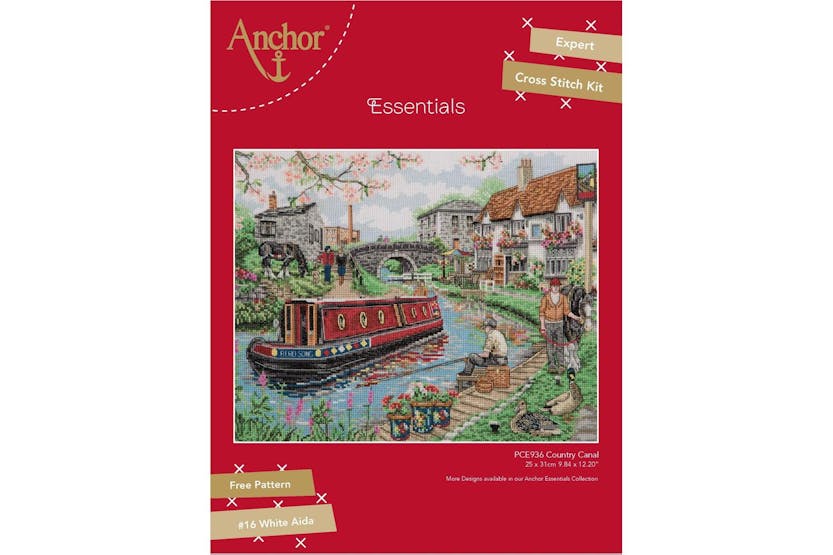 Anchor Gro-pce936 - Country Canal - Counted Cross Stitch Kit Anchor Gro-pce936 - Country Canal - Counted Cross Stitch Kit