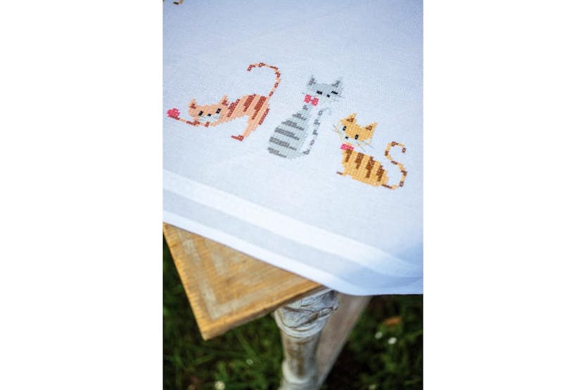 Vervaco Gro-pn-0194736 - Tcloth Striped Cats - Embroidery Ki Vervaco Gro-pn-0194736 - Tcloth Striped Cats - Embroidery Ki