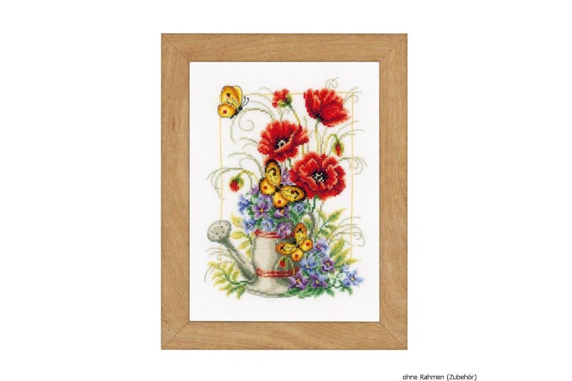 Vervaco Gro-pn-0021583 - Watering Can Flowers - Counted Cros Vervaco Gro-pn-0021583 - Watering Can Flowers - Counted Cros