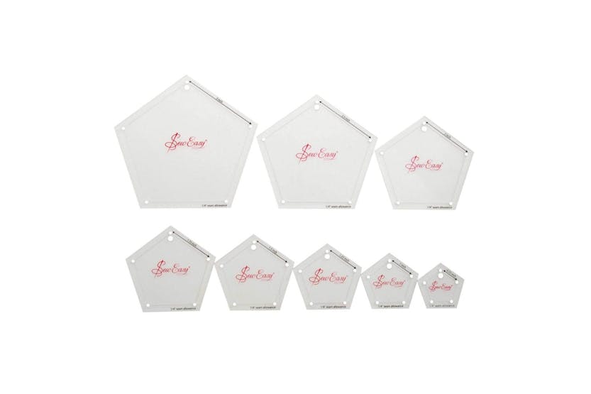 Sew Easy Gro-nl4163 - Template Set Patchwork Mini Pentagons Sew Easy Gro-nl4163 - Template Set Patchwork Mini Pentagons