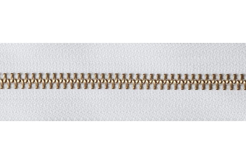 Ykk Gro-y2076\501 - Brass Oend Zip 76cm - Brass Metal Open E Ykk Gro-y2076\501 - Brass Oend Zip 76cm - Brass Metal Open E