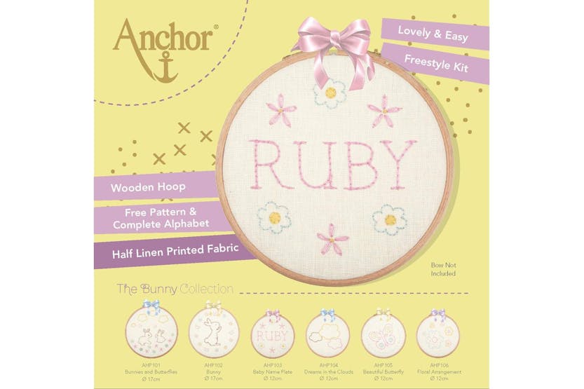 Anchor Gro-ahp103 - Baby Name Plate Kit - Embroidery Kit Wit Anchor Gro-ahp103 - Baby Name Plate Kit - Embroidery Kit Wit