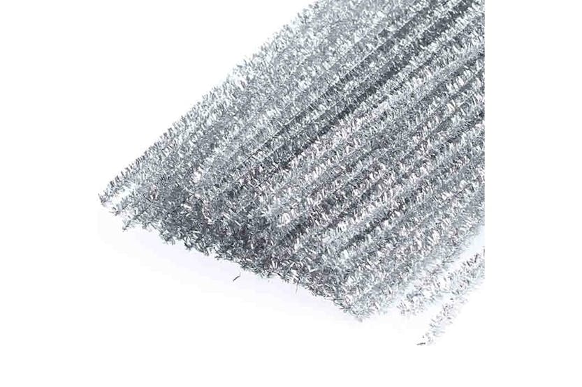Trimits Gro-st12 - Glitter Chenilles 6mm X 30cm Silver Pack Trimits Gro-st12 - Glitter Chenilles 6mm X 30cm Silver Pack