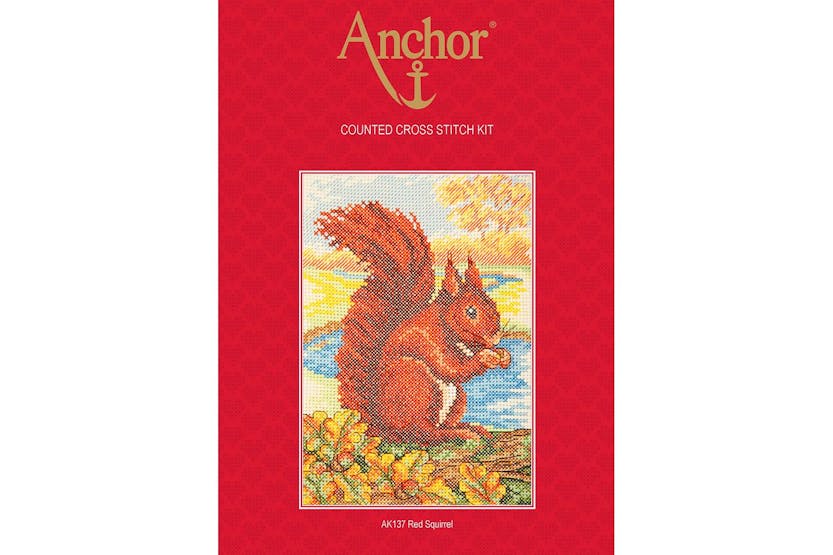 Anchor Gro-ak137 - Red Squirrel - Counted Cross Stitch Kit E Anchor Gro-ak137 - Red Squirrel - Counted Cross Stitch Kit E