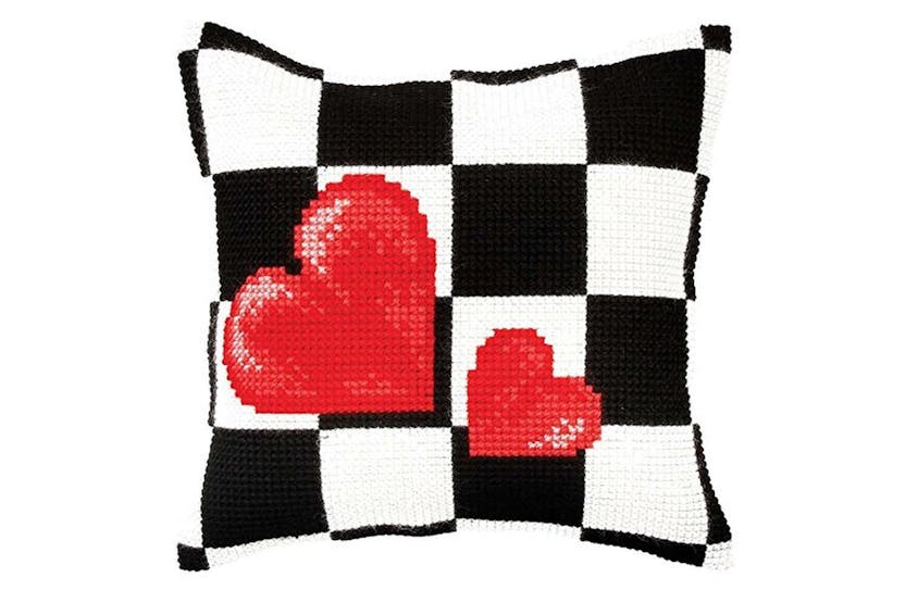 Orchidea Gro-orc.9316 - Cushion Hearts - Cross Stitch Kit Cu Orchidea Gro-orc.9316 - Cushion Hearts - Cross Stitch Kit Cu