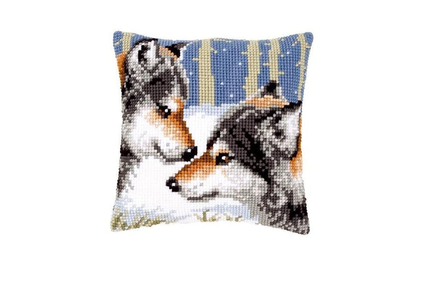Vervaco Gro-pn-0021844 - Cushion Wolves - Cross Stitch Kit C Vervaco Gro-pn-0021844 - Cushion Wolves - Cross Stitch Kit C