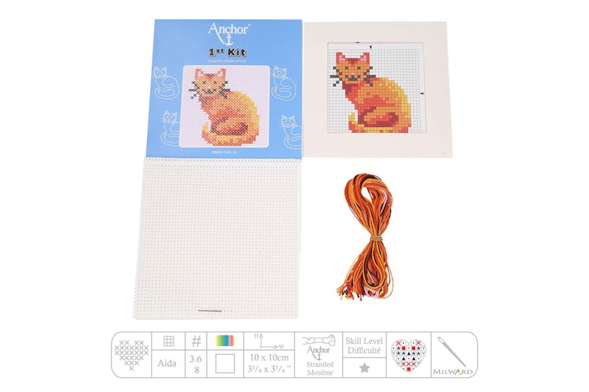 Anchor Gro-3690000\10025 - First Kit Cat - Counted Cross Sti Anchor Gro-3690000\10025 - First Kit Cat - Counted Cross Sti