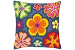 Vervaco Gro-pn-0008496 - Cushion Bright Flwr - Cross Stitch Vervaco Gro-pn-0008496 - Cushion Bright Flwr - Cross Stitch