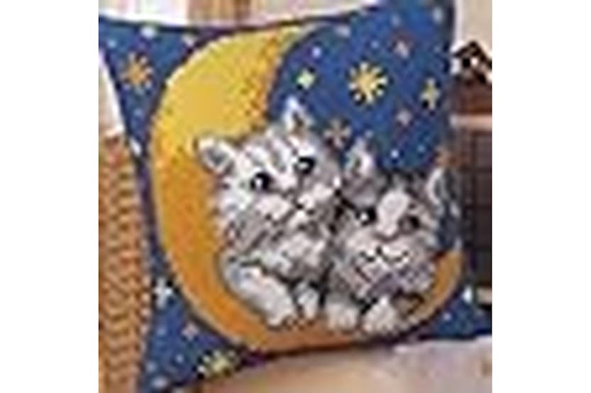 Vervaco Gro-pn-0008678 - Cushion Moonkittens - Cross Stitch Vervaco Gro-pn-0008678 - Cushion Moonkittens - Cross Stitch