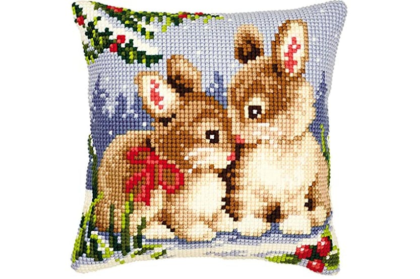 Vervaco Gro-pn-0008683 - Cushion Winter Scene - Cross Stitch Vervaco Gro-pn-0008683 - Cushion Winter Scene - Cross Stitch