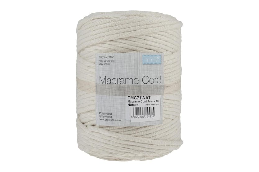 Trimits Gro-tmc71\nat - Trim Macram Cord Cotton 100m X 7mm 1 Trimits Gro-tmc71\nat - Trim Macram Cord Cotton 100m X 7mm 1