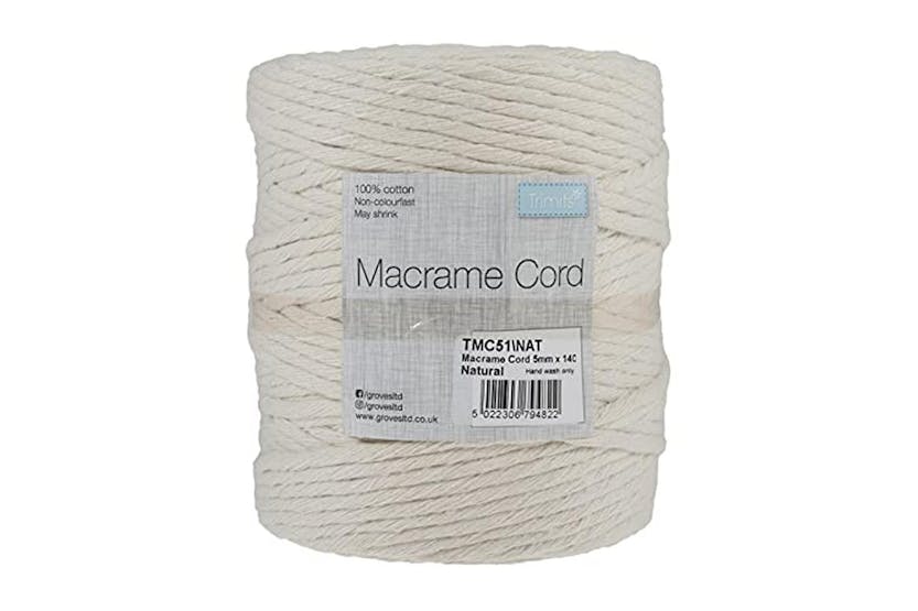 Trimits Gro-tmc51\nat - Trim Macram Cord Cotton 140m X 5mm 1 Trimits Gro-tmc51\nat - Trim Macram Cord Cotton 140m X 5mm 1
