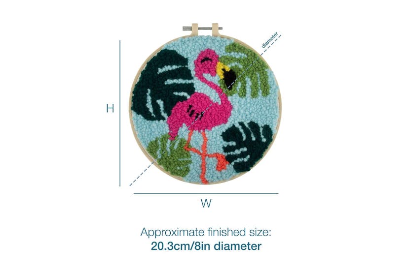 Trimits Gro-gck193 - Pneedle Flamingo - Punch Needle Kit Yar Trimits Gro-gck193 - Pneedle Flamingo - Punch Needle Kit Yar