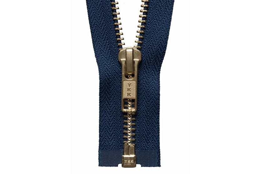 Ykk Gro-y2030\919 - Brass Oend Zip 30cm - Brass Metal Open E Ykk Gro-y2030\919 - Brass Oend Zip 30cm - Brass Metal Open E