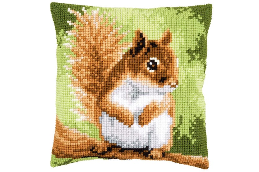Vervaco Gro-pn-0157491 - Cushion Squirrel - Cross Stitch Kit Vervaco Gro-pn-0157491 - Cushion Squirrel - Cross Stitch Kit
