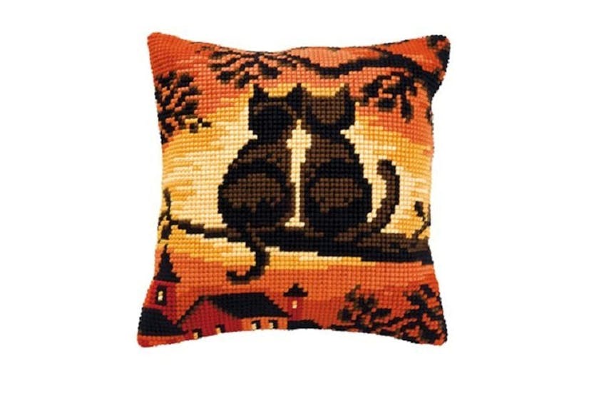 Vervaco Gro-pn-0008662 - Cushion Cats - Cross Stitch Kit Cus Vervaco Gro-pn-0008662 - Cushion Cats - Cross Stitch Kit Cus