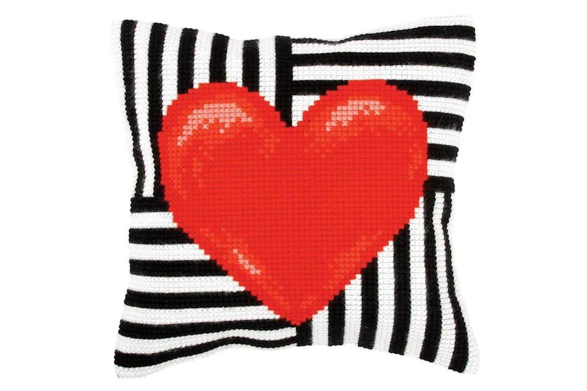 Orchidea Gro-orc.9314 - Cushion Red Heart - Cross Stitch Kit Orchidea Gro-orc.9314 - Cushion Red Heart - Cross Stitch Kit