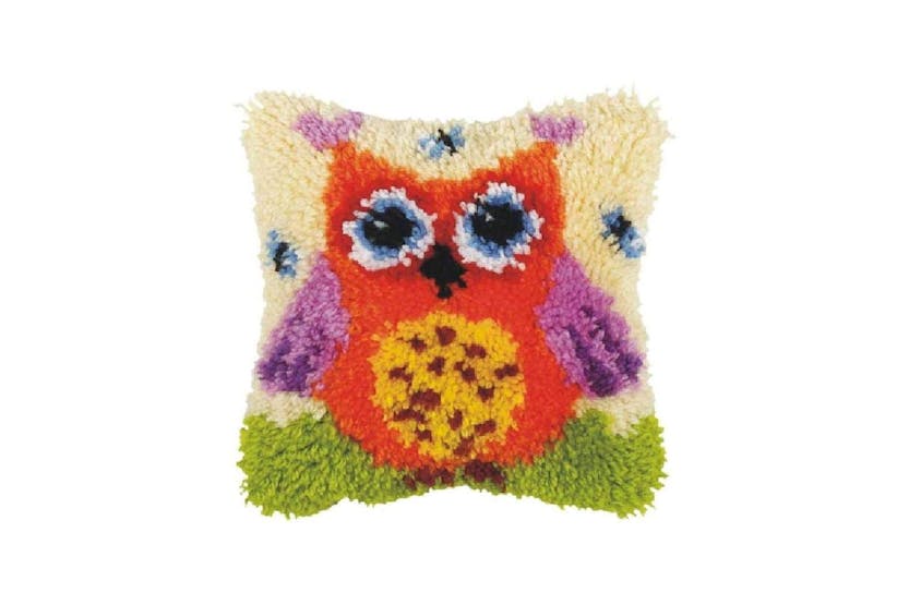 Orchidea Gro-orc.4007 - Lhk Cush Owl Org - Latch Hook Kit Cu Orchidea Gro-orc.4007 - Lhk Cush Owl Org - Latch Hook Kit Cu