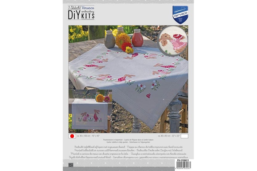 Vervaco Gro-pn-0190938 - Embroidery Kit Table Runner Easter Vervaco Gro-pn-0190938 - Embroidery Kit Table Runner Easter