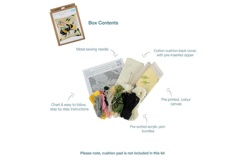 Trimits Gro-gcs58 - Floral Bee - Counted Cross Stitch Kit Cu Trimits Gro-gcs58 - Floral Bee - Counted Cross Stitch Kit Cu