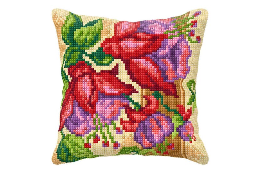 Orchidea Gro-orc.9024 - Cushion Exotic Flwrs - Cross Stitch Orchidea Gro-orc.9024 - Cushion Exotic Flwrs - Cross Stitch