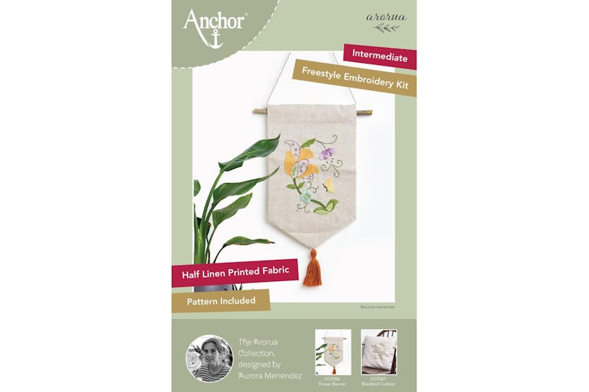 Anchor Gro-dcf006 - Aurora Flower Banner - Embroidery Kit Au Anchor Gro-dcf006 - Aurora Flower Banner - Embroidery Kit Au
