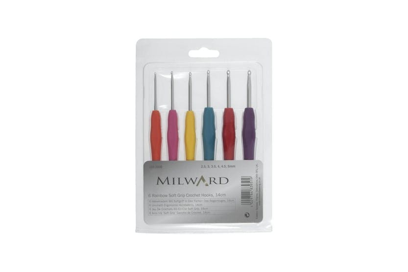 Milward Gro-2232509 - Crochet Hook Set Soft-grip Rubber Hand Milward Gro-2232509 - Crochet Hook Set Soft-grip Rubber Hand