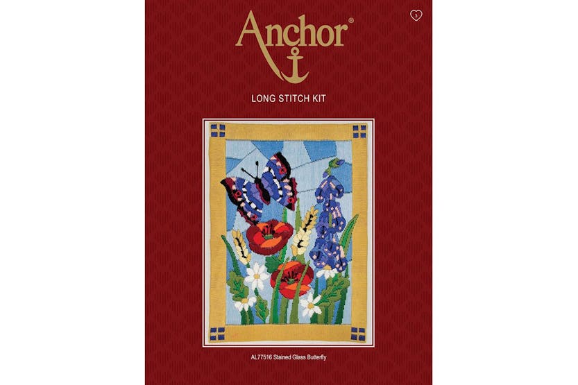 Anchor Gro-al77516 - Stained Glass Bfly - Long Stitch Kit St Anchor Gro-al77516 - Stained Glass Bfly - Long Stitch Kit St