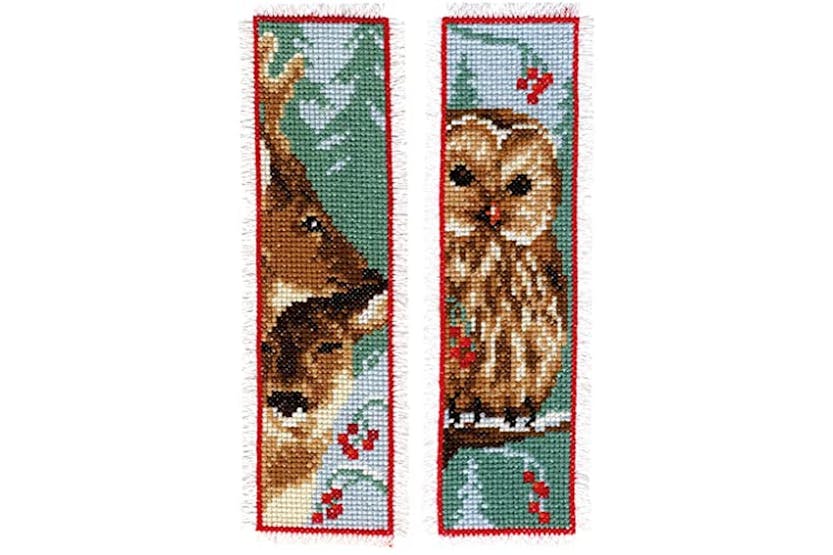 Vervaco Gro-pn-0158484 - Bmark Pk2 Owldeer - Counted Cross S Vervaco Gro-pn-0158484 - Bmark Pk2 Owldeer - Counted Cross S