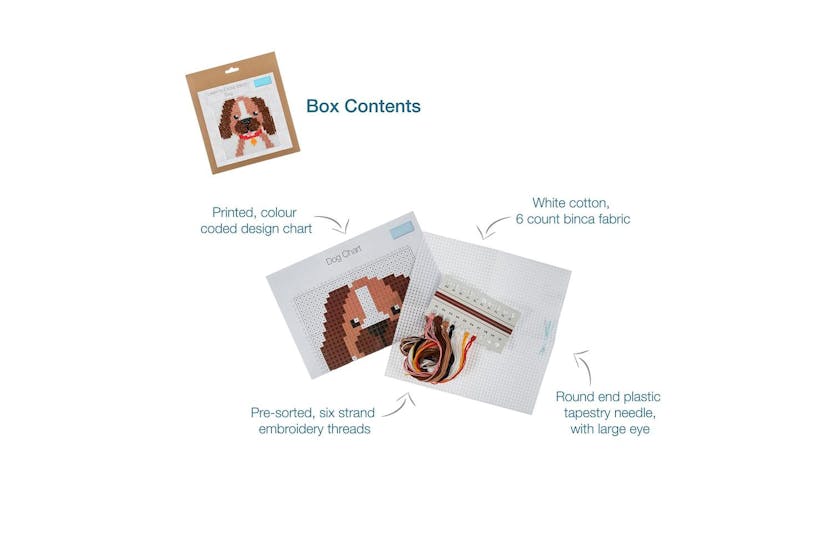 Trimits Gro-gcs90 - Xstitch Dog - Counted Cross Stitch Kit D Trimits Gro-gcs90 - Xstitch Dog - Counted Cross Stitch Kit D