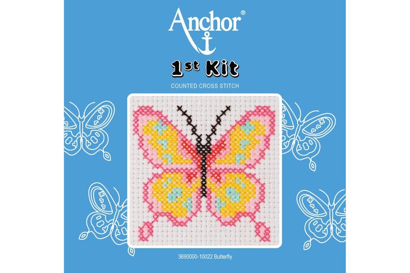 Anchor Gro-3690000\10022 - First Kit Butterfly - Counted Cro Anchor Gro-3690000\10022 - First Kit Butterfly - Counted Cro
