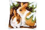 Vervaco Gro-pn-0147640 - Cushion Rabbitssnow - Cross Stitch Vervaco Gro-pn-0147640 - Cushion Rabbitssnow - Cross Stitch