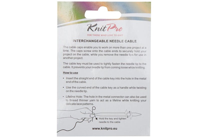 Knitpro Gro-kp10562 - Cable 28cm Black - Cable Circular Inte Knitpro Gro-kp10562 - Cable 28cm Black - Cable Circular Inte