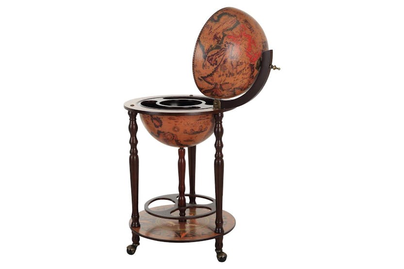 Homcom Globetrotter Mini Trolley Bar Cabinet Homcom Globetrotter Mini Trolley Bar Cabinet