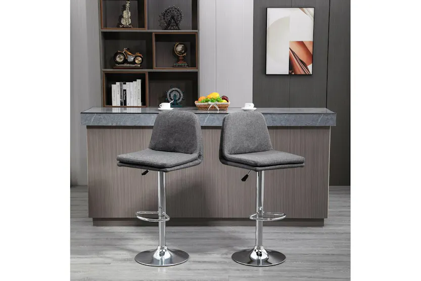 Homcom Modern Bar Stools | Set of 2 Homcom Modern Bar Stools | Set of 2