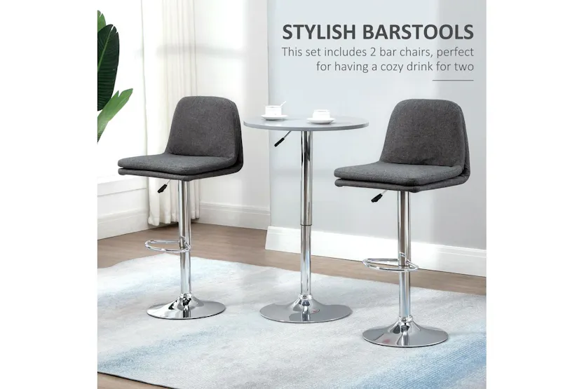 Homcom Modern Bar Stools | Set of 2 Homcom Modern Bar Stools | Set of 2