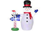 Homcom | Outdoor Led Christmas Decorations Inflatable Snowman and Penguin | 6ft Homcom | Outdoor Led Christmas Decorations Inflatable Snowman and Penguin | 6ft