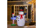 Homcom | Outdoor Led Christmas Decorations Inflatable Snowman and Penguin | 6ft Homcom | Outdoor Led Christmas Decorations Inflatable Snowman and Penguin | 6ft