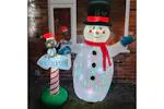 Homcom | Outdoor Led Christmas Decorations Inflatable Snowman and Penguin | 6ft Homcom | Outdoor Led Christmas Decorations Inflatable Snowman and Penguin | 6ft