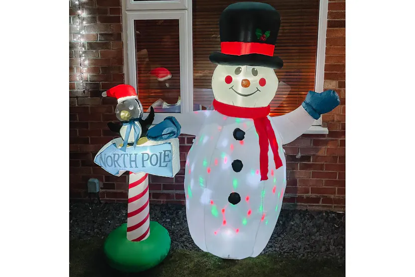 Homcom | Outdoor Led Christmas Decorations Inflatable Snowman and Penguin | 6ft Homcom | Outdoor Led Christmas Decorations Inflatable Snowman and Penguin | 6ft