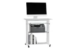 Homcom Mobile Glass Computer Desk Homcom Mobile Glass Computer Desk
