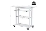 Homcom Mobile Glass Computer Desk Homcom Mobile Glass Computer Desk