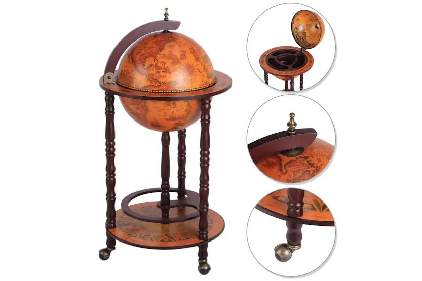 Homcom Globe Shaped Retro Mini Home Bar Cabinet Homcom Globe Shaped Retro Mini Home Bar Cabinet