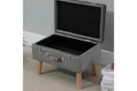 Homcom | 838-029 | Velvet Touch Suitcase Style Ottoman Storage Chest Homcom | 838-029 | Velvet Touch Suitcase Style Ottoman Storage Chest